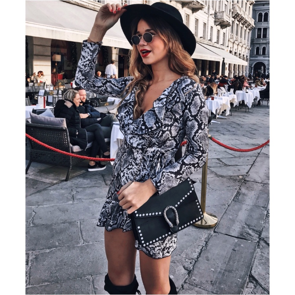 Snake print dress
